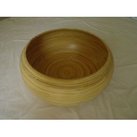 Grand Saladier Bambou 30x12cm Avec Ouverture  Recourbée Vers L'intérieur