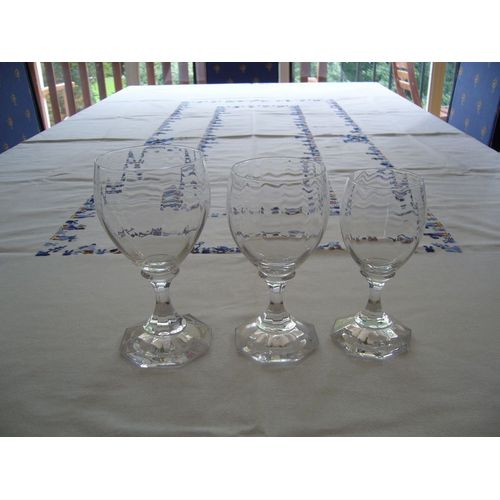 35 Verres Christal Vin Blanc, Rouge Et Eau
