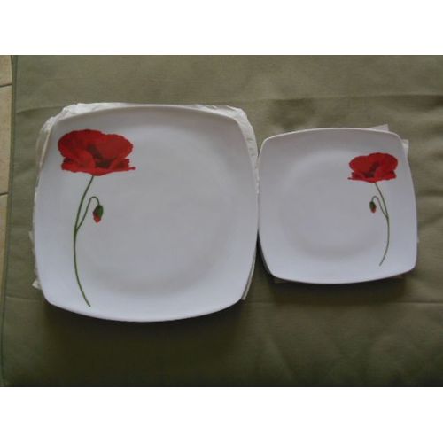 Lot De 8 Assiettes En Pvc Alimentaire