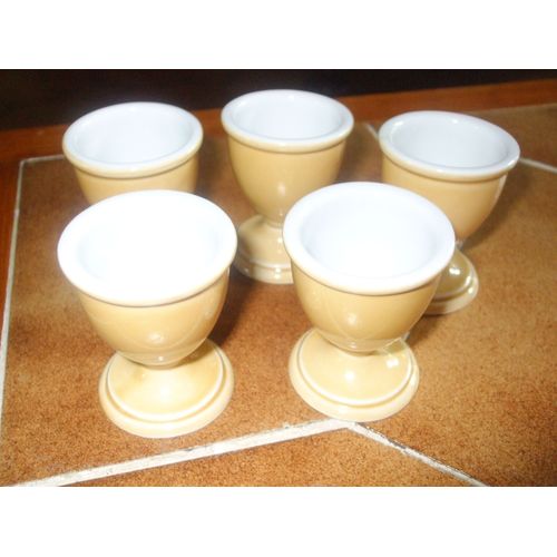 Lot De 6 Coquetiers En Porcelaine