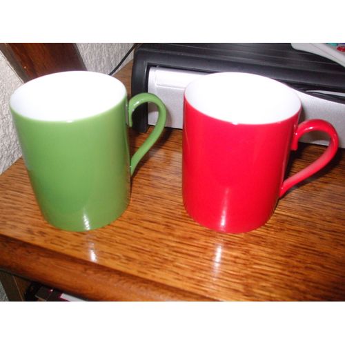 Lot De 2 Mugs En Porcelaine