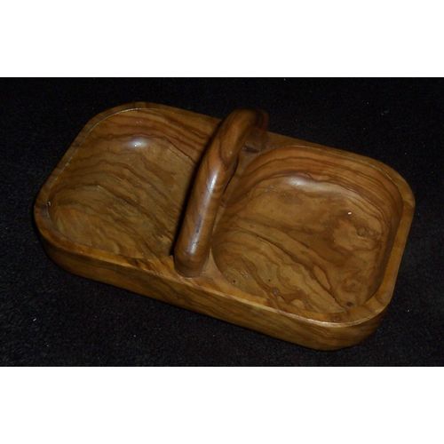 Plat / Panier Apéritif En Bois D'olivier Massif