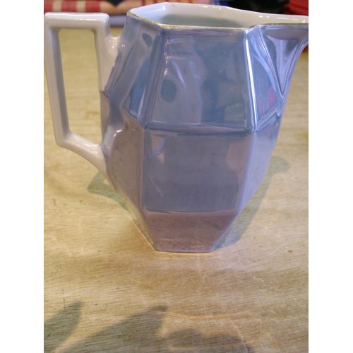 Petit Pot À Lait Bleu Irisé