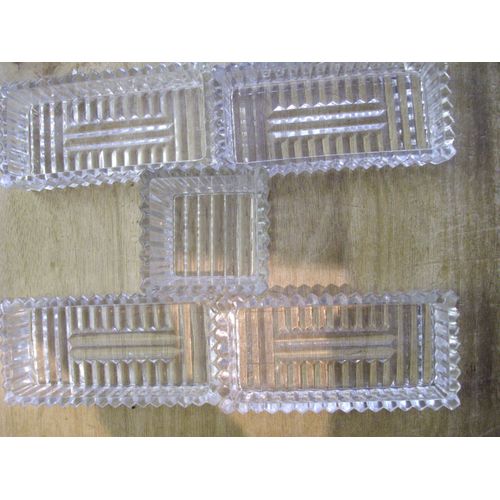 Lot De 5 Ramequins En Verre Taillé