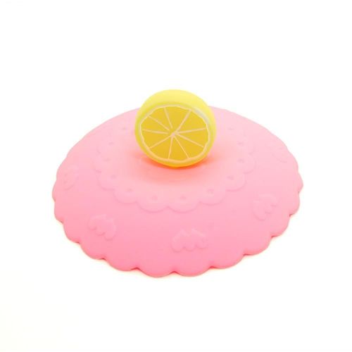 Couvercle De Tasse Thé Café En Silicone Fruits Rose