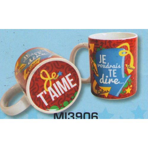 Mug Comics Sérigraphié Je Voudrais Te Dire  Je T'aime