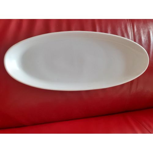 Plat Porcelaine Blanche Ovale