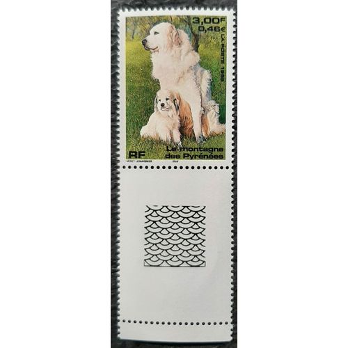 Timbre N°3285 - Chien - Le Montagne Des Pyrénées - 1999