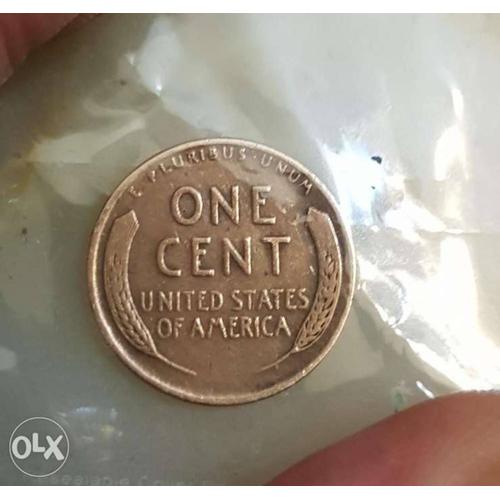 Usa Wheat Cent Coin Cuivre Et Bronze Année 1944 Édition Lincoln Pièce Rare Et Précieus