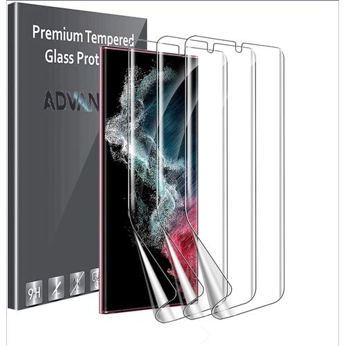 Advansia Film De Protection Pour Samsung Galaxy S22 Ultra X3 Pieces Sans Bulles