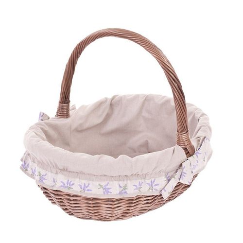 Panier Gondole Ovale Des Courses En Osier Naturel