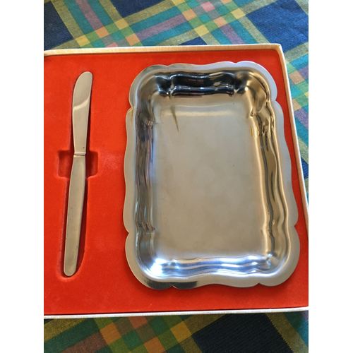 Coffret Beurrier Avec Son Couteau - Inox De La Tour- Letavernier-