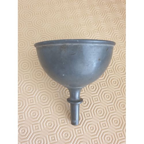 Entonnoir Ancien En Étain Pour Viticulture/Oenologie - 19ème Siècle - Xixème Siècle