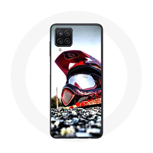 Coque Samsung Galaxy A12 Casque Moto Cross