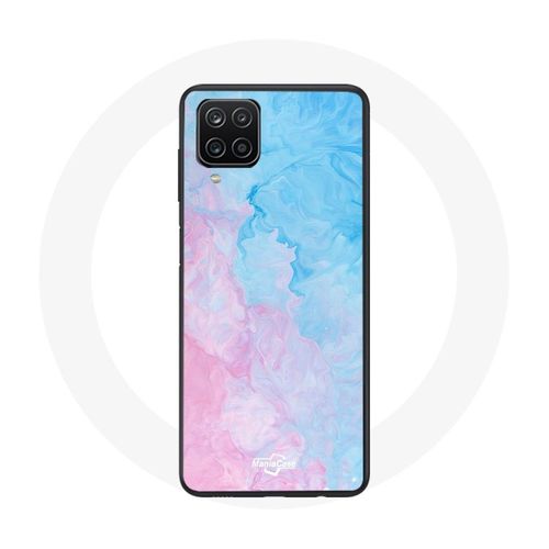 Coque Samsung Galaxy A12 Fond Bleu Rose