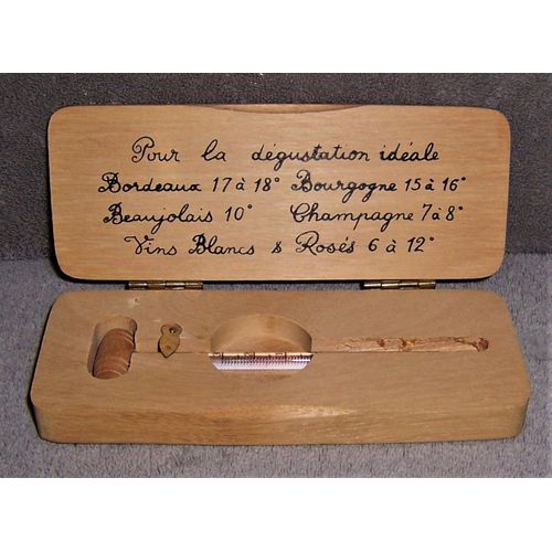 Thermomètre À Vin En Coffret Bois