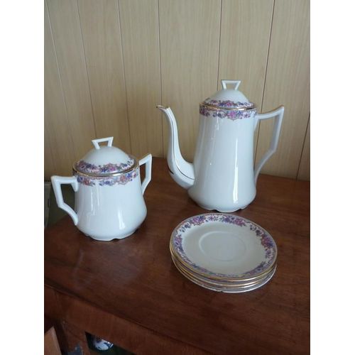 Service À Café À Fleurs Porcelaine De Limoges