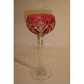 Verre A Vin Blanc Haut Sur Pieds En Cristal De Couleur Taille /