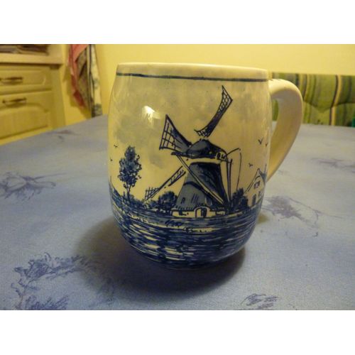 Chope En Porcelaine Bleu/Blanc