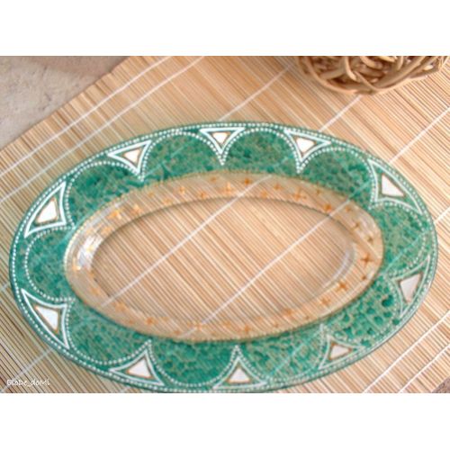 Plat En Verre De 25 Cm De Long