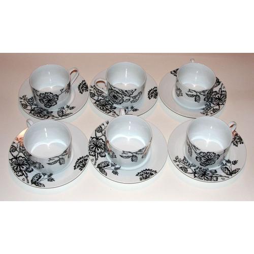 Service 6 Tasses Avec Sous Tasses