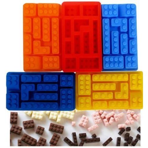 Moule En Forme Brique De Lego Pour Chocolat Pâtisserie Gâteaux Bonbons Ou Glaçon. Bac De 10 Emplacement. Coloris Variés