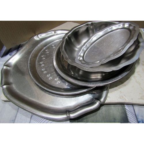 Plat Aspect Inox Lot De 6