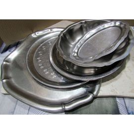 Plat Aspect Inox Lot De 6