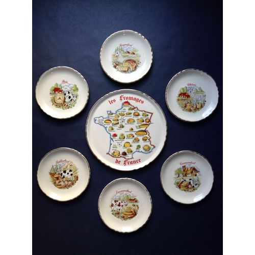 Service À Fromages - "Aoc Regions De France" - Porcelaine