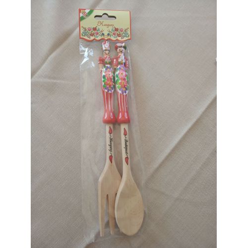 Ensemble Spatule Et Fourchette En Bois
