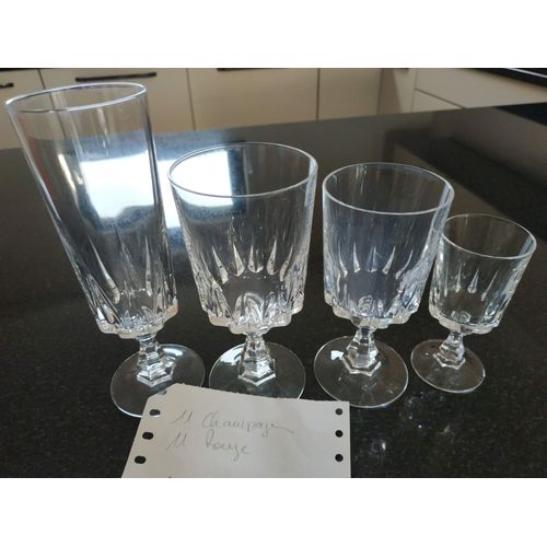 Lot De Verres En Cristal D'arques