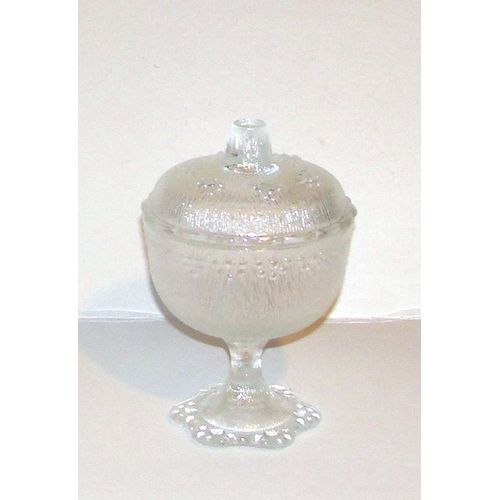 Bonbonniere Sucrier Ou Drageoir En Verre Ciselé 21cm