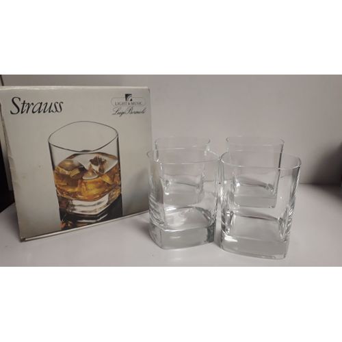 Verres À Whisky En Cristallin Soufflé X 4