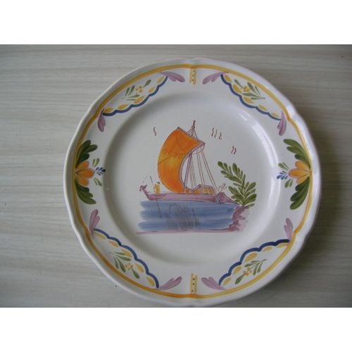 Assiette Creuse Faience D'art Navire N°2