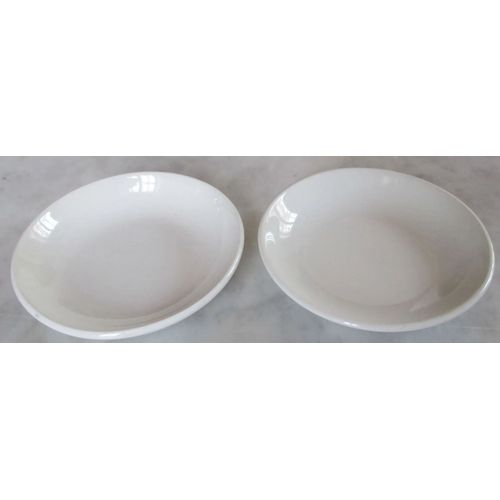 Deux Coupelles Blanches En Céramique Diamètre 10cm - Porcelaine Anglaise Churchill Supervitrified Hotelware Bs 4034 Made In England
