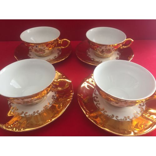 Ancien Service A Café Made In Germany Bavaria Années 1950 Dorure Or 22k