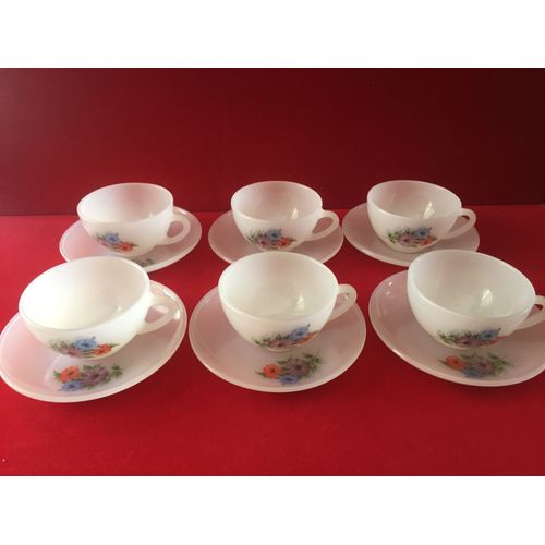 Service A Café Vintage Arcopal Made In France Art De La Table 1970 Opaline