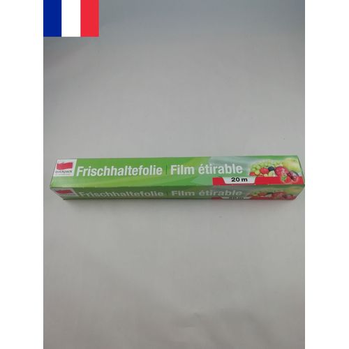 2 X Rouleau De Film Papier Étirable Alimentaire Plastique Transparent 20m X 30cm