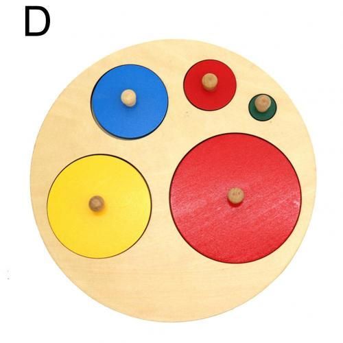 Jeu De Puzzle En Bois Montessori, Jeu Éducatif Pour Bébé, Forme Géométrique Matc