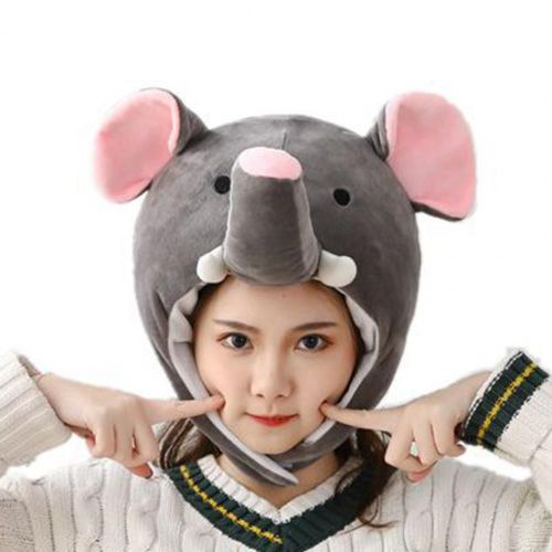 Chapeau De Dessin Animé En Peluche Douce, Casquette D'Éléphant Cosplay Pour L'Hiver