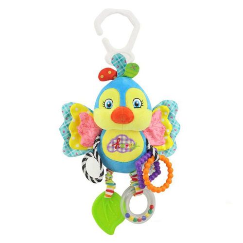 Poupée Mignonne D'Oiseau/Papillon/Lapin, Lit De Bébé, Hochets Souples Suspendus, Jouet De Poussette