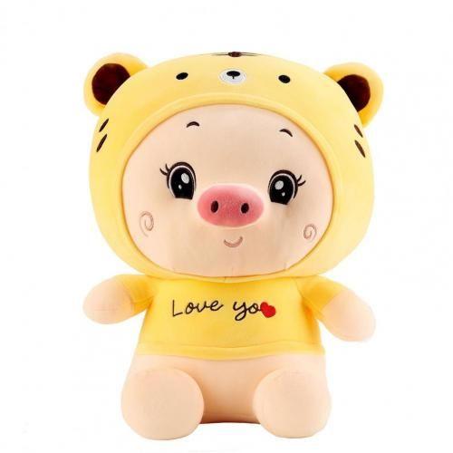 Jouet En Peluche Cochon, Pour Le Bureau, En Peluche, Portable, Ultra Doux, Sans Déformation, Déguisement, Tigre Assis, Cochon En Peluche