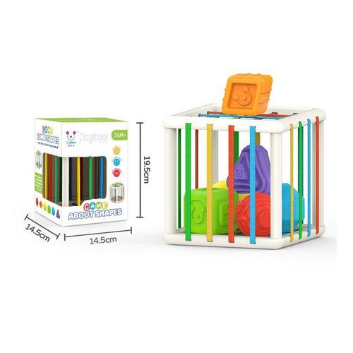 Jouet De Tri De Forme De Bébé, Jouet Tactile De Motricité De 10 Mois À 3 Ans Innybin Cube Doux Jouets Éducatifs Montessori