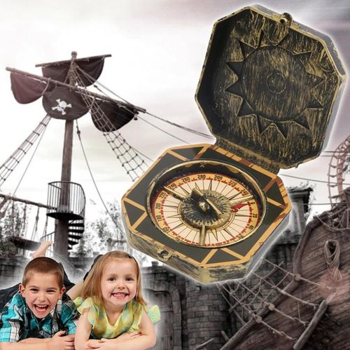 Jouet De Pirate Boussole Nautique, 1 Pièce, Costume De Capitaine Pirate, Accessoires De Décoration De Fête Cosplay D'Halloween