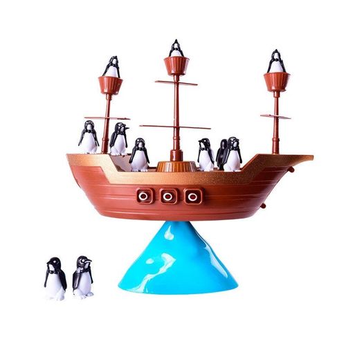 Jeu De Société Équilibre Bateau De Pirate Pingouin, Jeu De Société, Interactif, Décontracté, Amusant, Parent-Enfant, Jouet De Fête En Famille