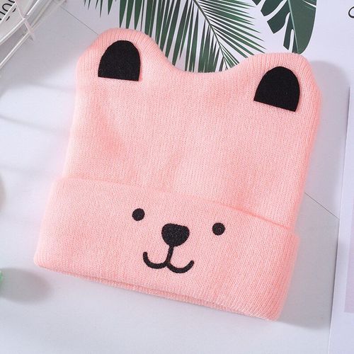 Chapeau Ours De Dessin Animé Pour Enfants, Mignon, Hiver, Nouveau-Né, Unisexe, Bonnet Chaud, Tricoté, Accessoires
