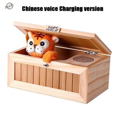 Nouvelle Boîte Électronique En Bois, Tigre Mignon, Jouet Amusant, Cadeau Interactif Pour Enfants, Réduction Du Stress, Boîte De Conversation, Décoration De Bureau