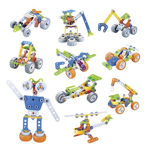 Robot Transformable/Blocs De Construction De Voiture, Unisexe, Apprentissage Créatif Pour Enfants, Éducation, Véhicule De Bricolage, Jouets