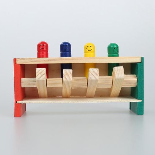 Jouet De Percussion En Bois Pour Enfants, Banc De Frappe En Bois Avec Marteau, Jouets Pour Enfants D'Âge Préscolaire, Combinaison D'Écrou Pour Bébé, Cadeau D'Anniversaire