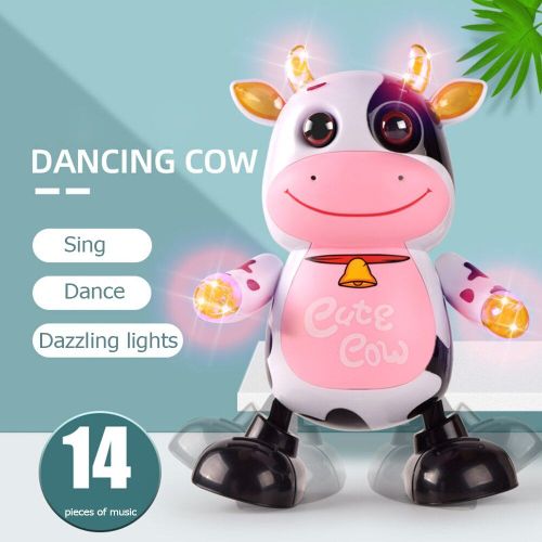 Robot Électronique Pour Enfants, Musique, Son Amusant, Lumière, Mignon, Petite Vache, Animaux, Jouet, Cadeau D'Anniversaire Pour Bébé